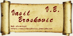 Vasil Brošković vizit kartica